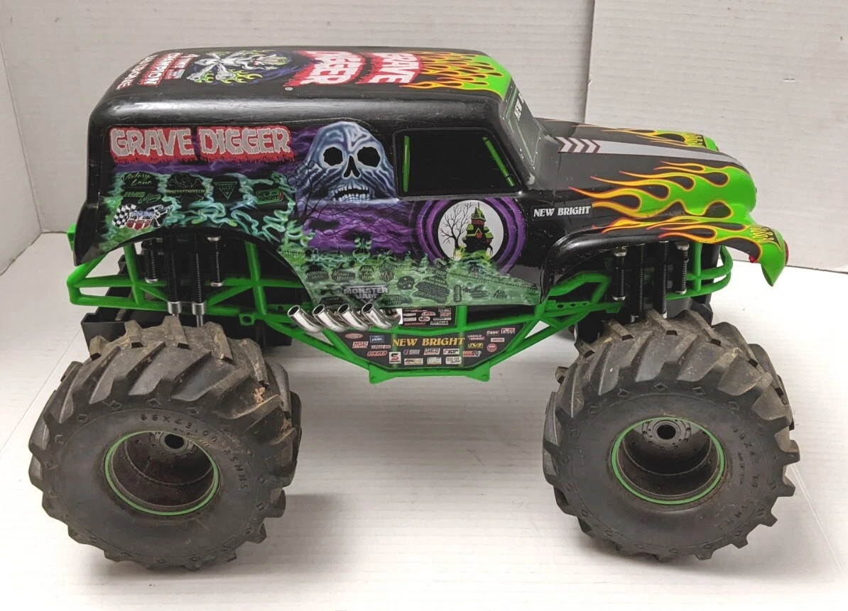 Grave Digger Monster RC Truck New Bright Rebuild or PARTS ONLY