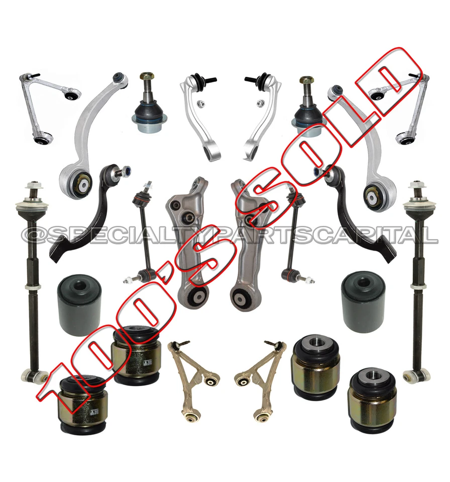 ВЕРХНИЙ + НИЖНИЙ РЫЧАГИ УПРАВЛЕНИЯ ШАРОВЫЕ ШАРНИРЫ ВТУЛКИ НОСОК ССЫЛКА АНКЕРНЫЙ СТЕРЖЕНЬ JAGUAR XJR набор 24 - Изображение 2 из 4