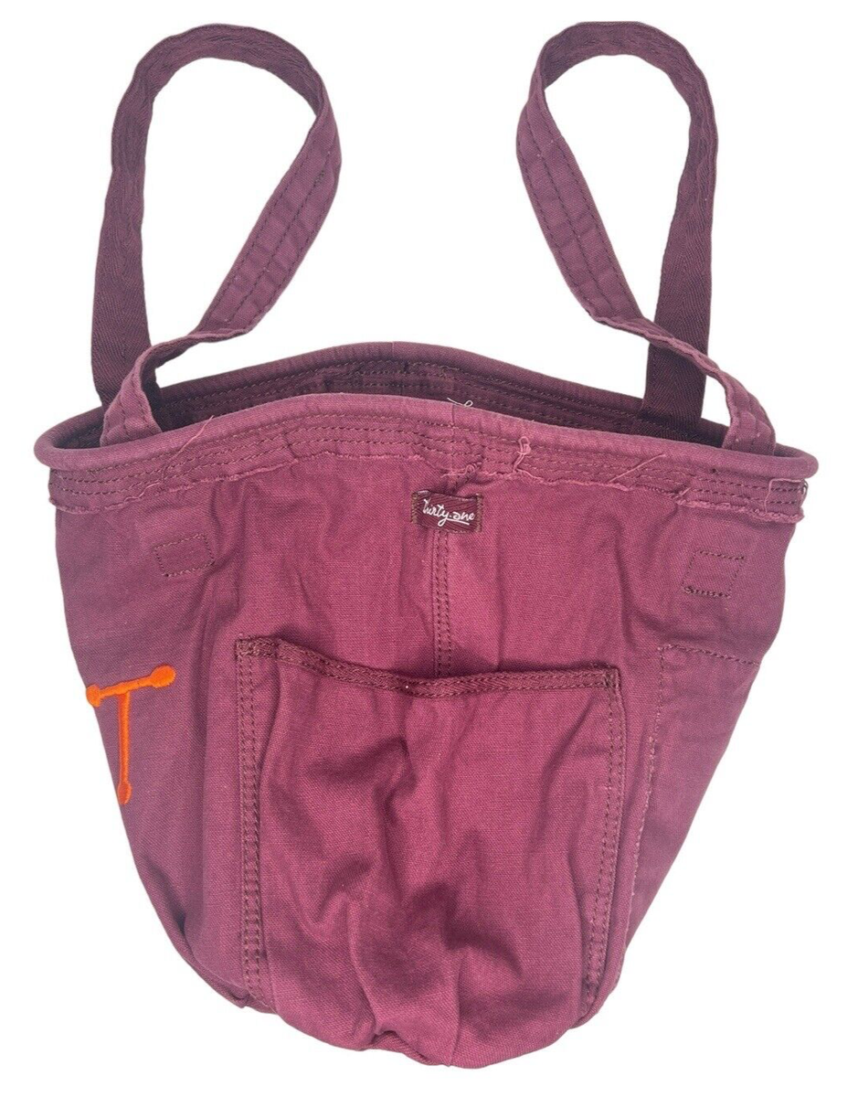 31 Thirty-One Maroon Bucket Bag w/ Orange 