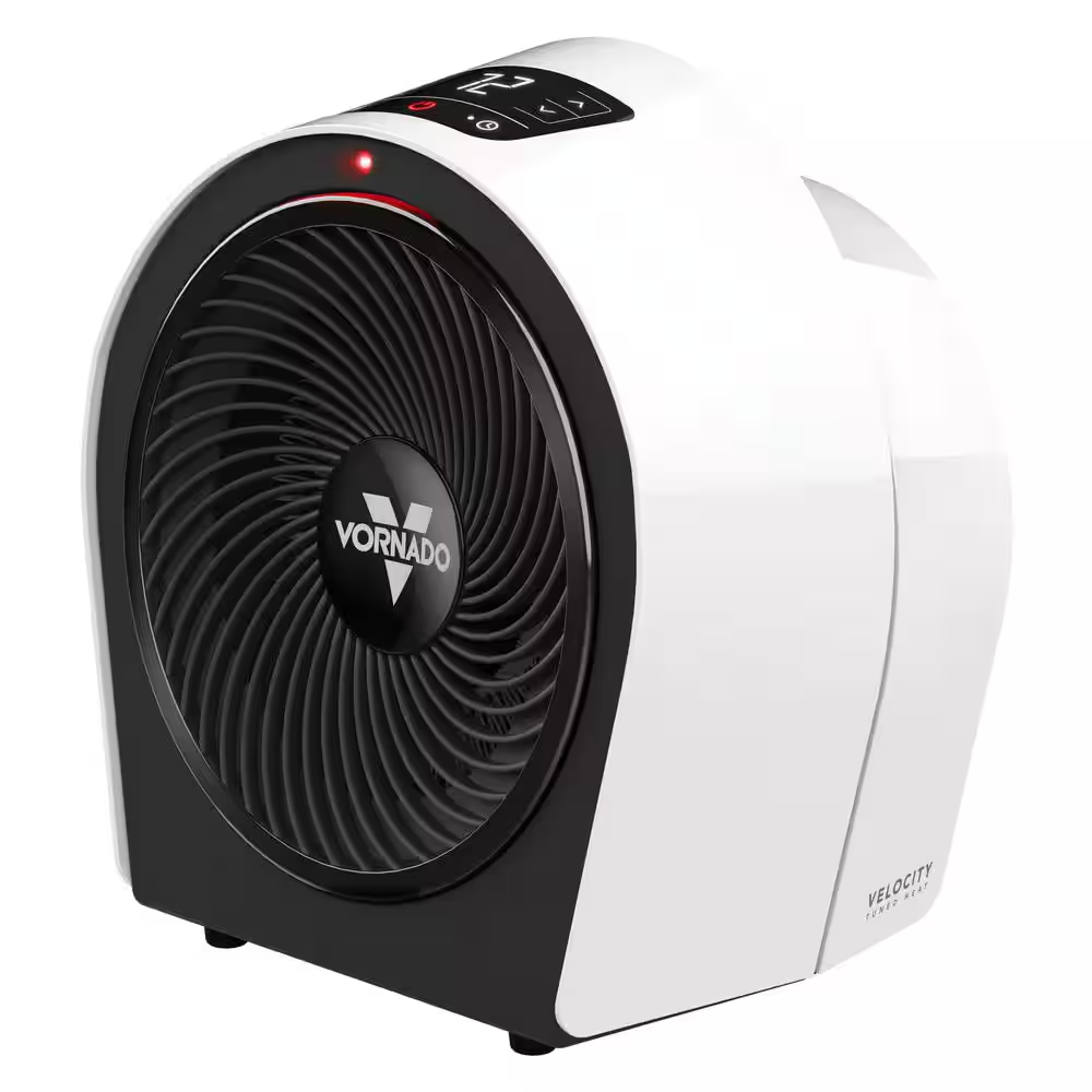 Velocity 3R 1500W 5118 BTU Electric Whole Room Fan Heater with Timer - White