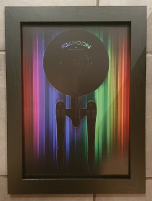 Star Trek Gerahmtes A3 Poster von Enterprise NCC1701 Brandneu 