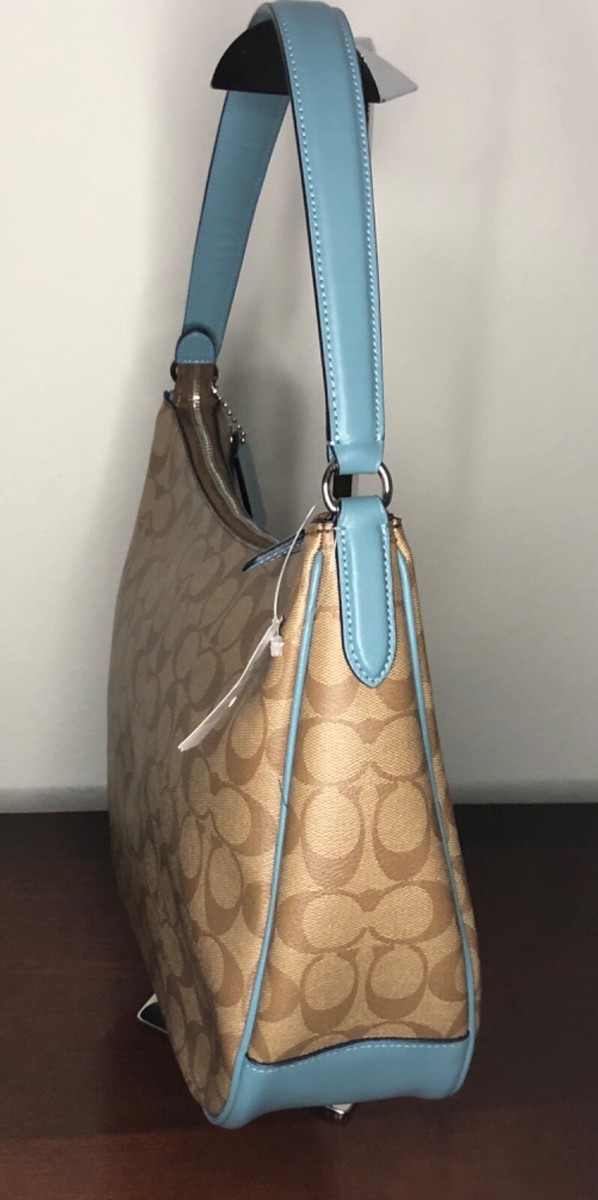 COACH かごバッグ ベージュ/ブルー 61jXUqBPBzL._AC_UY1000_.jpg