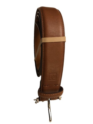 LAUREN Ralph Lauren Brown Leather Blue Crochet Stretch Wide Belt Leather Buckle Lauren Ralph Lauren | Accessories | Lauren Ralph Lauren  main image 4