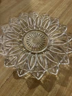 Vintage Federal Iridescent Sunflower Clear Crystal Platter 11.25" Excellent Cond
