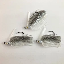 3-Pack 3/8-oz. Hand-Tied Green Ghost Shad Swim Jigs with FREE SHIPPING!