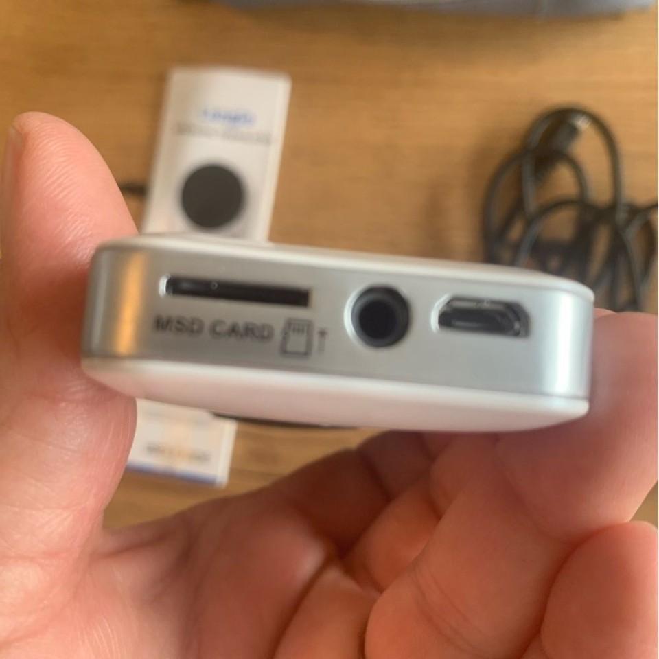 Langie Speaker Translator Battery Operated White WiFi Amplifier