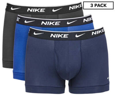 Nike Men's Dri-FIT Essential Cotton Stretch Trunks 3-Pack Black