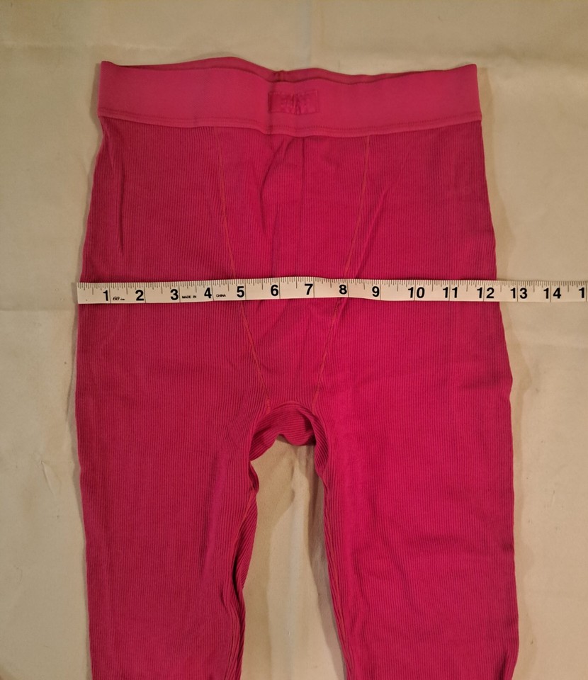 Skims Cotton Rib Leggings In Raspberry Sz XS GUC High Rise Stretch