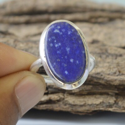 Blue Lapis Lazuli Gemstone 925 Sterling Silver January Birthstone