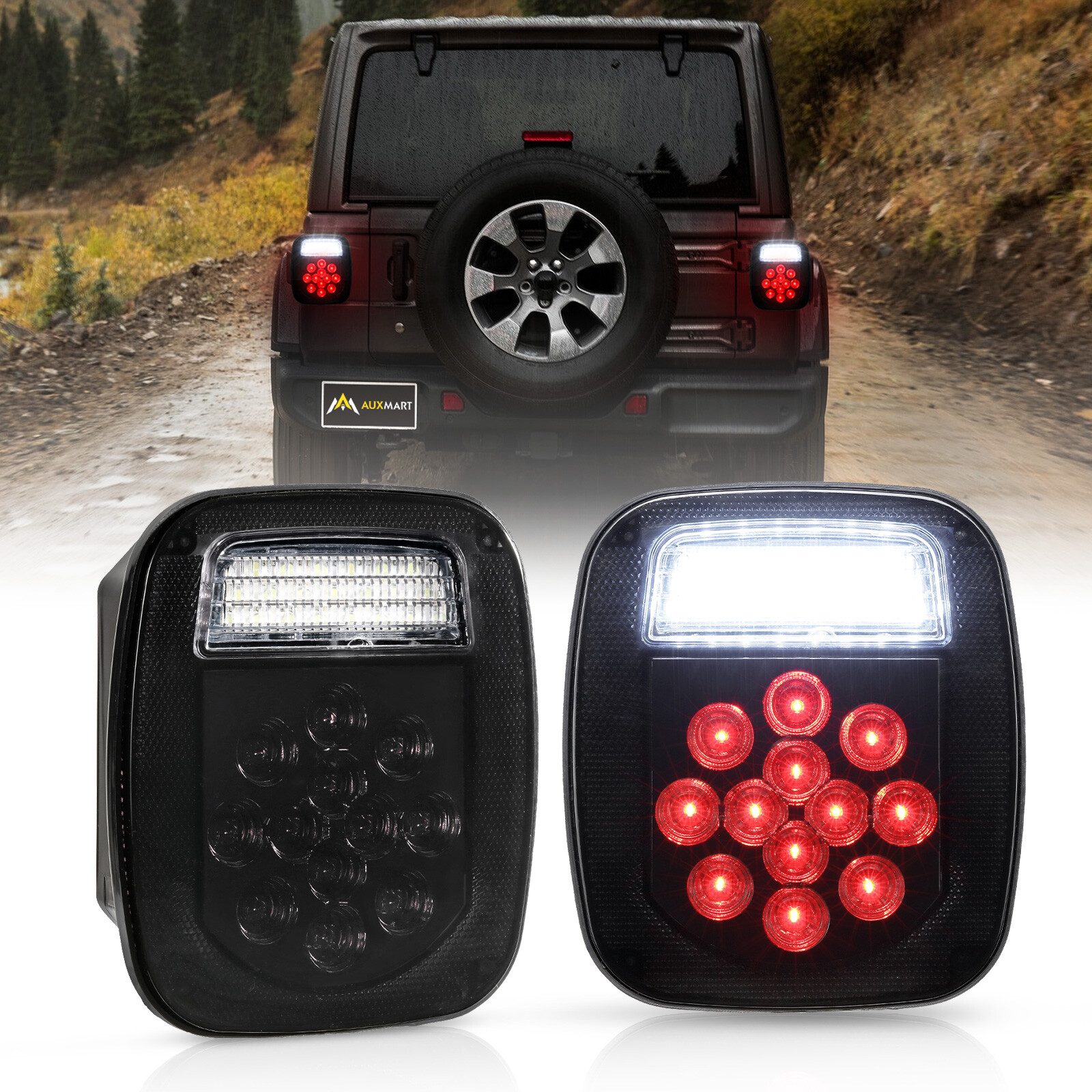 Upgrade Your Jeep Wrangler TJ CJ YJ with 2X LED Tail Brake Turn Reverse Lights