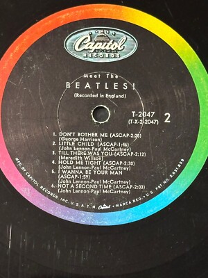 RARE: Original Meet The Beatles LP 1964 Capitol T-2047 Vinyl