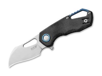 MKM Isonzo M390 Hawkbill Micarta Black Taschenmesser Voxnaes Folder   01CC128