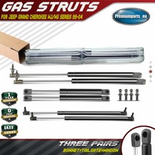 6x Bonnet+Tailgate+Rear Window Gas Struts for Jeep Grand Cherokee WJ WG 99-04