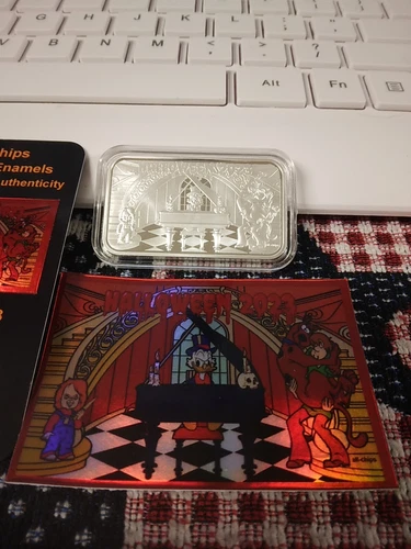 SCROOGE MCDUCK MURDER MYSTERY HALLOWEEN 2023 MINTAGE 100 PROOFLIKE .999 LOT #159