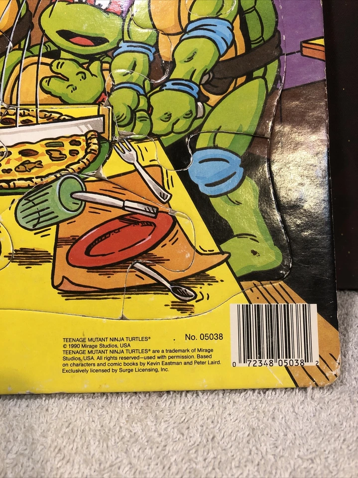 Vintage Rose Art Puzzle TMNT 3 to 5 yr old Frame Tray Puzzle 1990 - Image 3 of 4