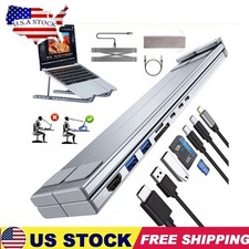 Ultimate USB C Docking Station Stand   8-in-1 Hub with Foldable Laptop Stand US