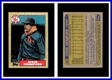 1987 Topps #589 Steve Crawford Autographed Signed AUTO Boston Red Sox