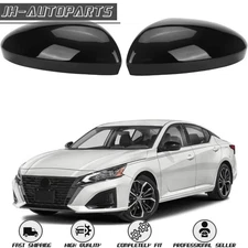 Fits Nissan Altima 2019-2025 Rearview Mirror Cover Frame Cap Black 1 Pair US