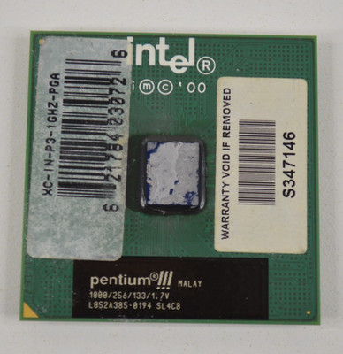 Intel Pentium III CPU 1000/256/133/1.7V 1 GHz 133 MHz Socket 370 WORKS