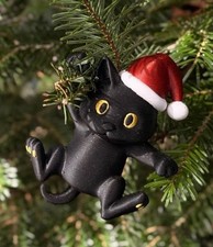 Hanging Cat Christmas Tree Ornament Decoration for Indoor  Outdoor Tree