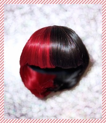 BJD 1/3 Balljointed Doll Dollfie Dream DD SD 9'' Red Brown Two Tone Wig Pullip