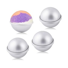 Bath Bomb Molds 3.15 Inches 4 Set, Bath Bomb Mold DIY Metal, Baths Bomb Press...