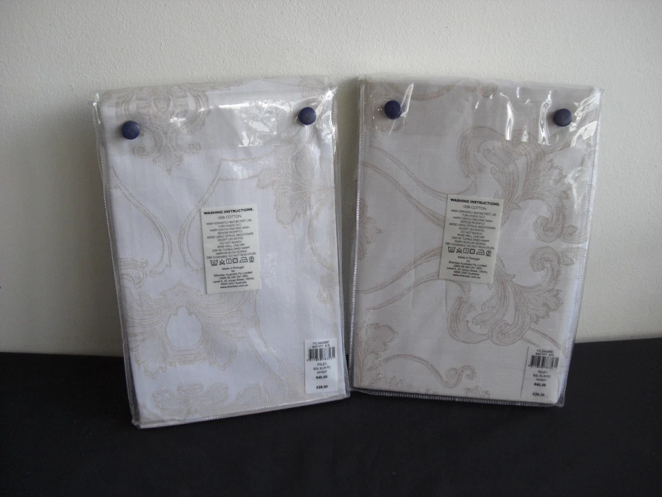 Sheridan Foley European Tailored Pillowcases Wheat 65cm x 65cm New 1 Pair - Image 3 of 4