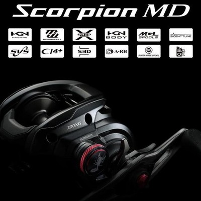 Scorpion MD200XG、MD301XGLH Shimano 24 Scorpion MD 301XGLH Left Baitcasting Reel XG 2024 JDM