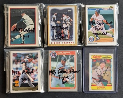 1982-1995 Detroit Tigers Lots & Team Sets Topps Trammell Fielder Whitaker Morris