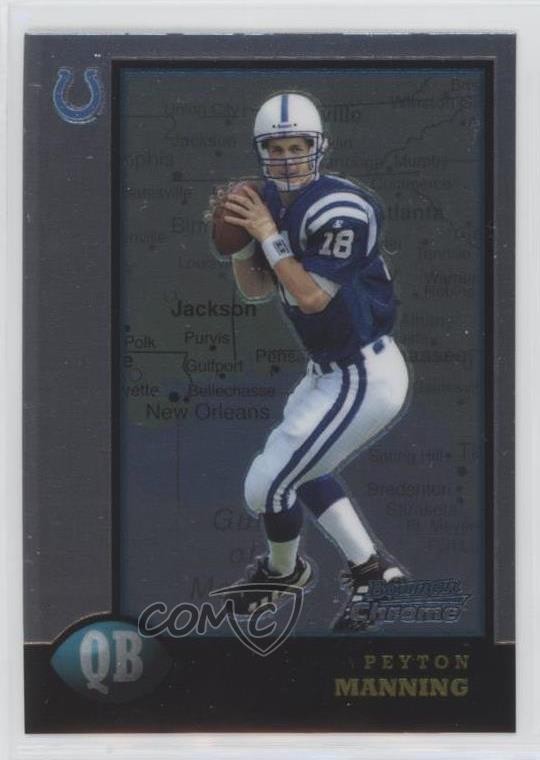 1998 Bowman Chrome Interstate Peyton Manning #1 HOF 0ls