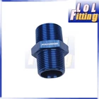 US STOCK 3/4'' NPT Male to 3/4'' NPT Male Aluminum Straight Fitting Adapter Blue