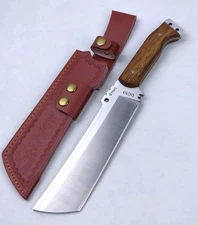 7.5" CLEAVER MACHETE SURVIVAL Knife, High Carbon Steel Full-Tang LEATHER Sheath