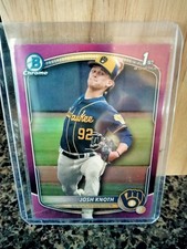 2025 Bowman Chrome Prospects Josh Knoth #BCP-136 Fuchsia Refractor 066/199