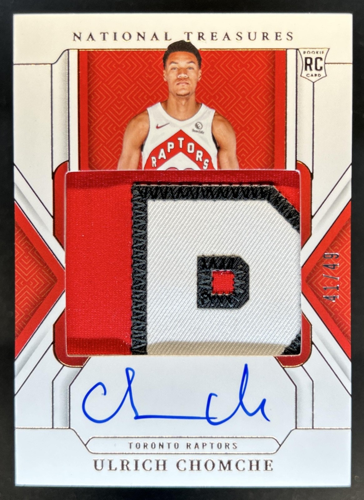 2024-25 National Treasures Ulrich Chomche Rookie Patch Auto Bronze RC #/49