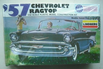 Lindberg '57 Chevrolet Ragtop Model Kit #2122 NEW SEALED Chevy 1957  Box Dent