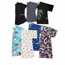 Lot 7 Scrub Tops Women s Sz Medium Variety 3 Solid 4 Prints Vera Bradley Scooby