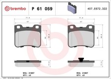 BREMBO Prime P 61 059 Bremsbeläge Vorne passend für PEUGEOT 106 I (1A, 1C)
