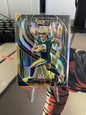 2024 Panini Select #138 Christian Watson Black  & Yellow Prizm Shock