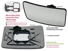 Lower Non-Heat Tow Mirror Glass For F250 F350 F450 F550 2008-2012 Passenger Side