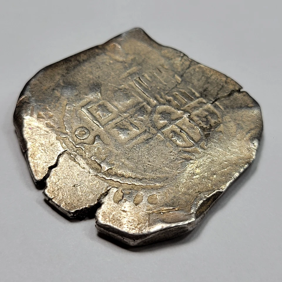 1654 DATED Mexico Cob 8 Reales Assayer P Chopmarks 27.7g Nice *K408 - Image 3 of 4