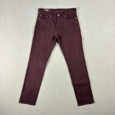Levi’s Premium Men’s 511 Slim Jeans 30x30 Burgundy Big E Stretch Denim