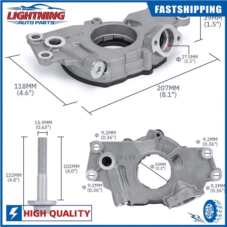 Bomba de aceite de alto volumen Melling M295HV de calidad superior para GMC 1998-2014 Foto 2 de 4