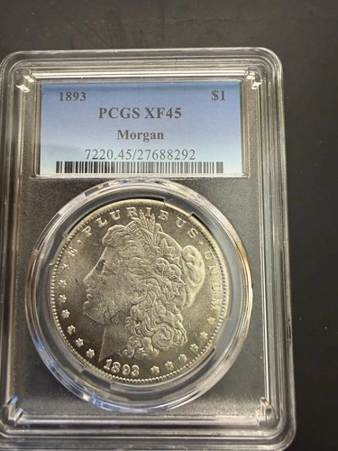 1893 Morgan Dollar PCGS XF45 $1 Silver Coin