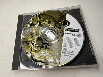 Vintage Baldur's Gate PC CD-ROM Disc 3 Replacement Black Isle BioWare Interplay