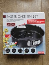 Zenker 26cm Easter Cake Tin Set of 6 Spring Easter Bunny