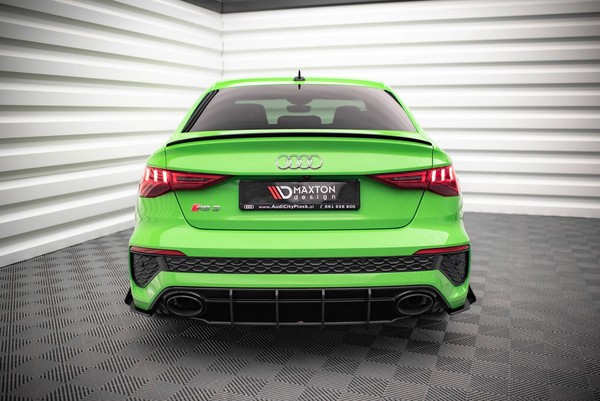 Heckansatz Diffusor Passend FüR Audi RS3 Limousine 8Y Schwarz Matt-image
