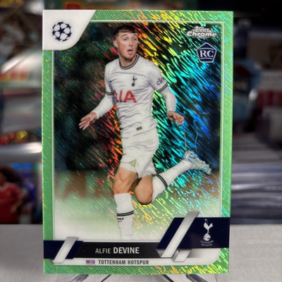 2022-23 Topps Chrome UEFA Alfie Devine RARE Neon Green Refractor RC SSP /399