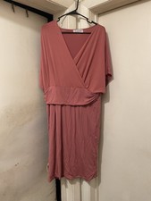 Rose-Pink Wrap Midi Dress Size 2XL