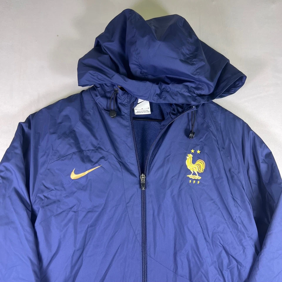 耐克 France Strike Dri-FIT 连帽足球夹克男式中号 DH4698-410 全新 — 第 2/4 张图片