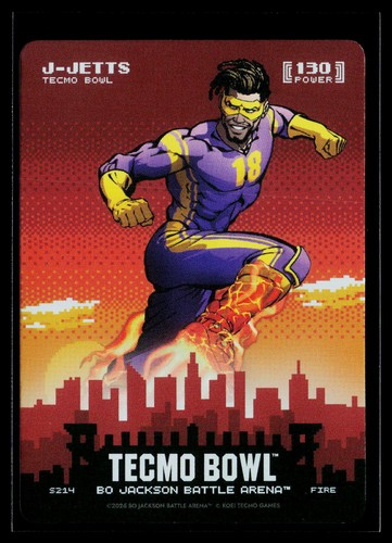 Bo Jackson Battle Arena Tecmo Bowl #130 J-Jetts Justin Jefferson Fire Skyline